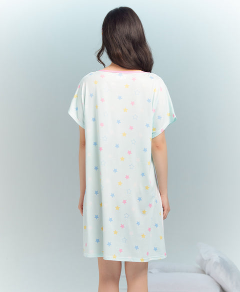 Believe in Magic Microfiber Short Sleeves Sleep Dress