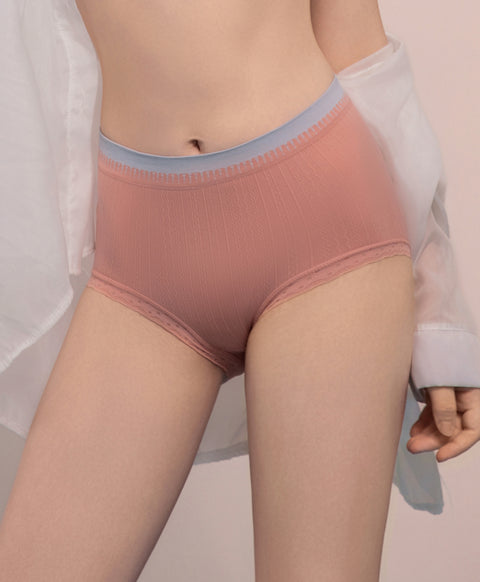 Lacey Seamless Mid Waist Hipster Panties