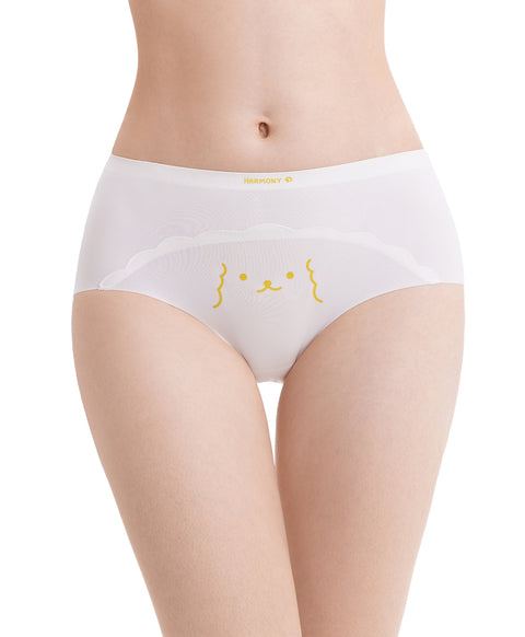 Paw & Peek Laminated Seamless No-Show Mid Waist Hipster Panties