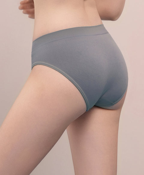 Simple Seamless Low Waist Midi Panties