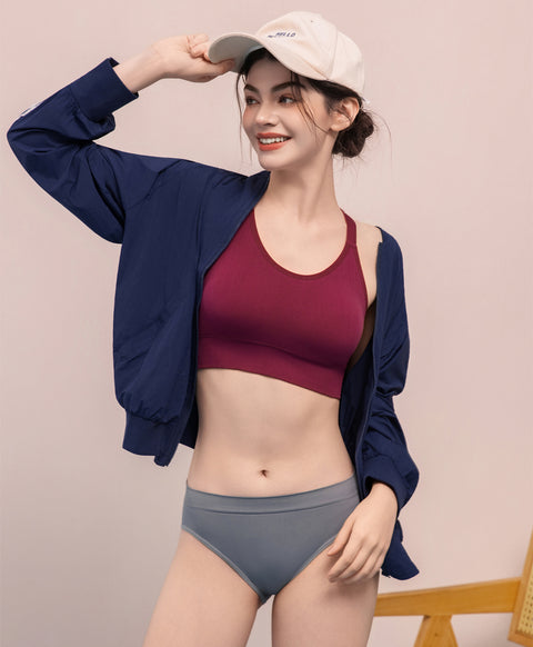 Simple Seamless Low Waist Midi Panties