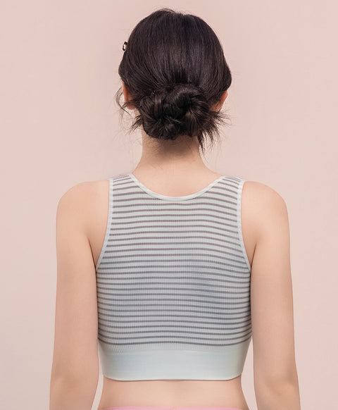 Stripe Seamless Wireless Pull Over Vest