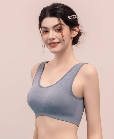 Sporty Comfort U-Back Seamless Wireless Pull Over Vest