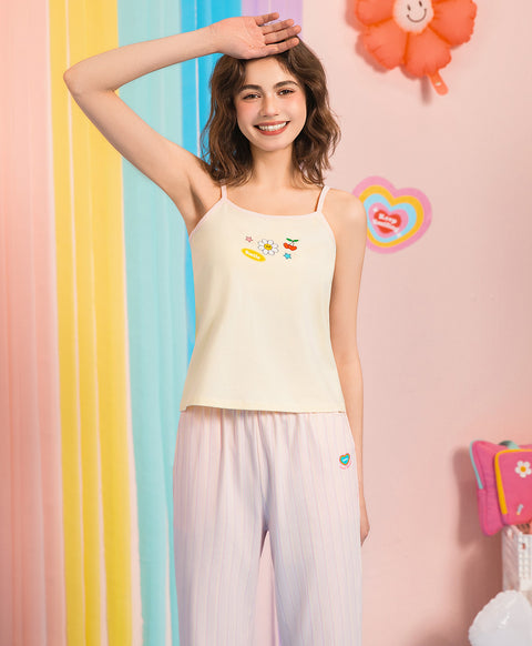 Keep Smiling Camisole Vest & Pants Sleep Set