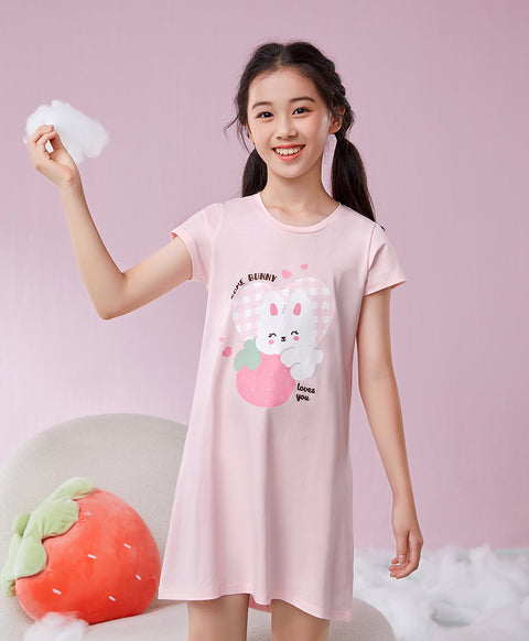 Junior Checkers Bunny GIRLS Sleep Dress