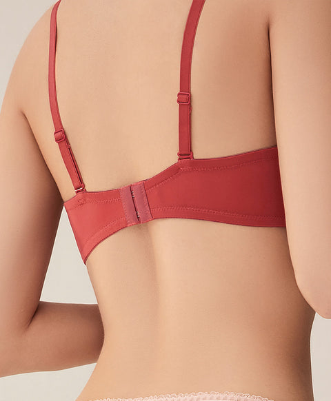 Basic Contrast Microfiber Underwired 3/4 Demi Bra