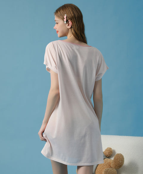 Love Yourself Short Sleeves Sleep Dress