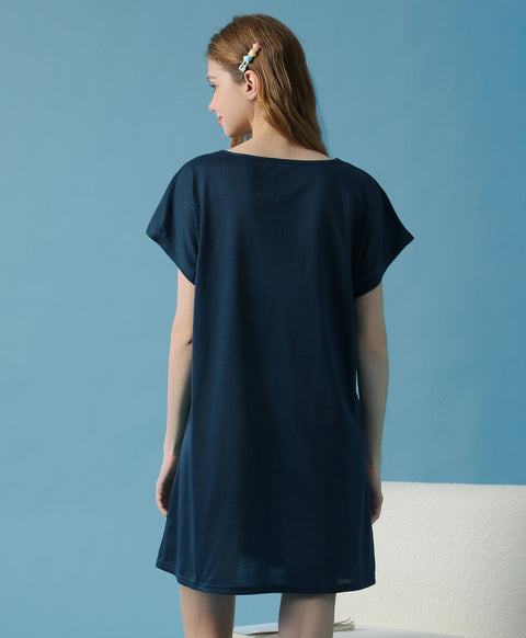 Egg-citing Short Sleeves Sleep Dress