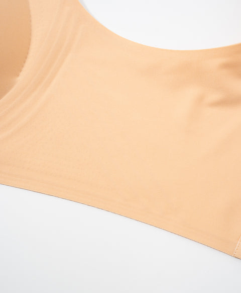 Marshmallow Kiss: Mirror Kiss V-Neck Wireless Bra with Adjustable Straps - New & Improved