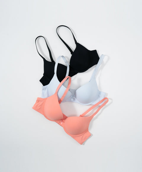 Simply Rib Comfort 3/4Cup Underwired Demi Bra (B Cup)