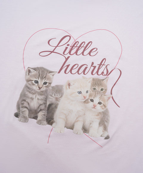 Junior Catitude-ing Short Sleeves Top & Long Pants Sleep Set