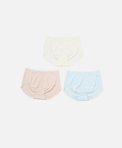Crème de Lacelisse Lace-Trimmed Mid Waist Hipster Panties