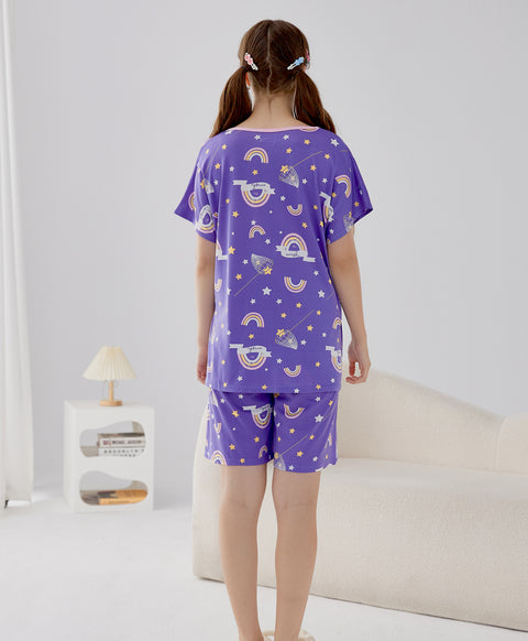 Make a Wish Teddy Microfiber Top & Bottom Sleep Set