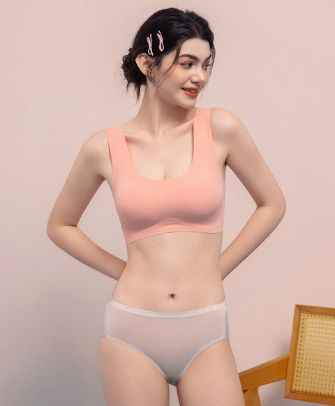 Lacey Laminated Low Waist Hipster Panties