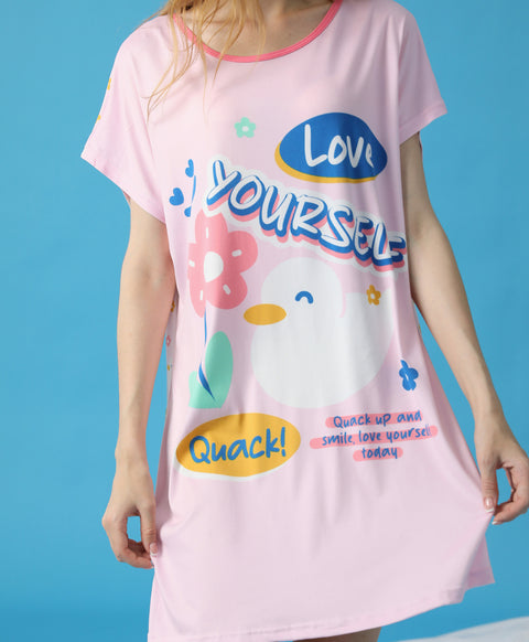 Love Yourself, Quack! Microfiber Sleep Dress
