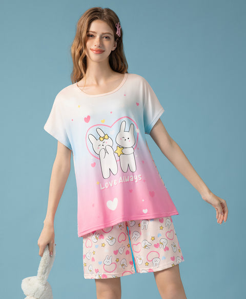 Love Always Microfiber Top & Bottom Sleep Set