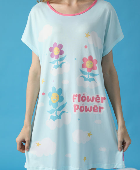 Flower Power Microfiber Sleep Dress