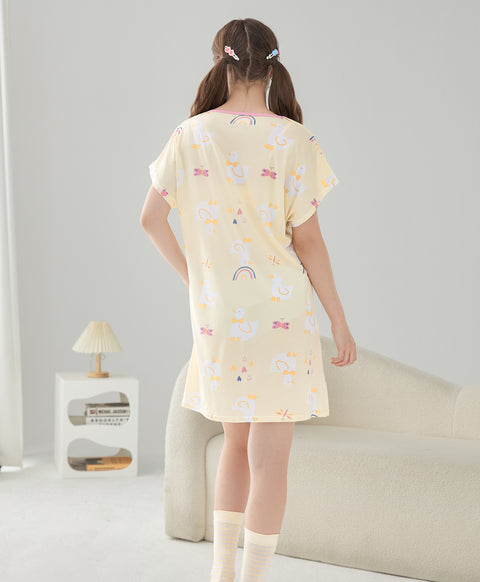 Ducky Admiring the Moon Microfiber Sleep Dress