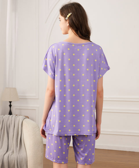 Rocket Adventure Short Sleeves Microfiber Top & Bottom Sleep Set