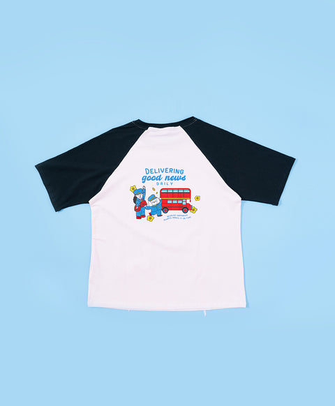 Harmony in London 3/4 Sleeves Top with Ribbon and Shorts Sleep Set