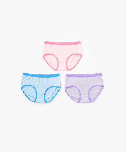 Contrast Rib Low Waist Hipster Panties