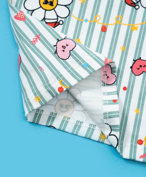 Jolly Smiley Short Sleeves PJ Top & Shorts Set