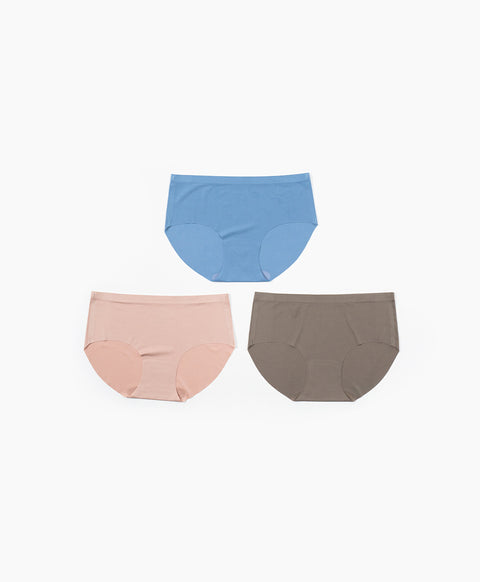 Simple Laminated Low Waist Hipster Panties