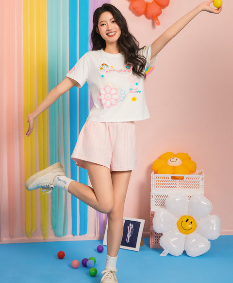 Keep Smiling Top & Boxer Shorts Sleep Set