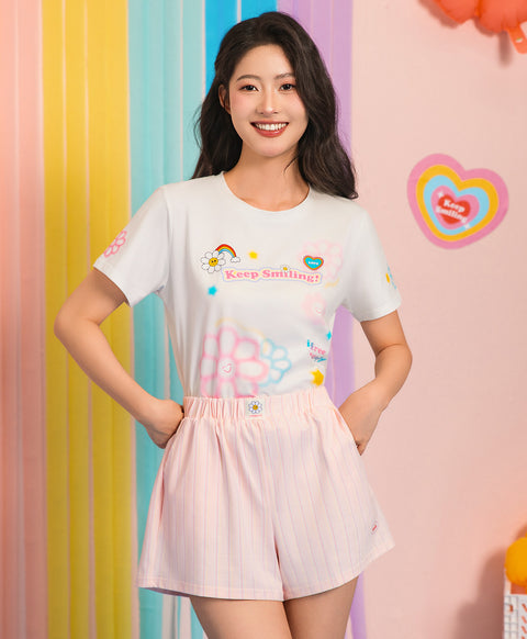 Keep Smiling Top & Boxer Shorts Sleep Set