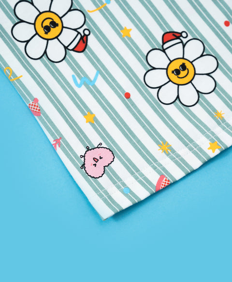 Jolly Smiley Short Sleeves PJ Top & Shorts Set