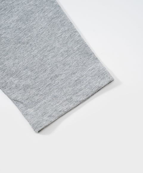 BedMood Cremo & Mello Late Morning Coffee Club Cotton Blend Long Sleeves Top & Shorts Set - Grey