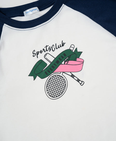 Go For It! Raglan Long Sleeves Baby Tee