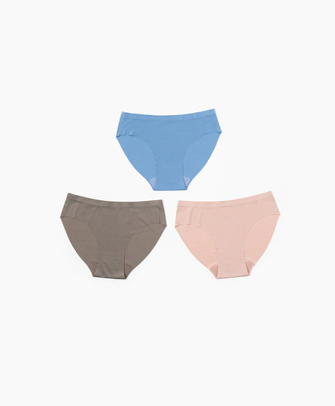 Simple Laminated Low Waist Mini Panties