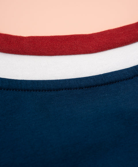 Cookies d'amore Long Sleeves Top With Pants Set-Dark Blue