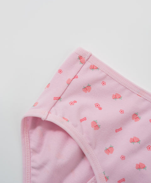 Berry Stressed Cotton Mid Waist Midi 2pcs Sanitary Panties Pack