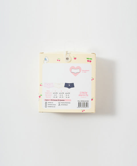 Junior Sweetheart Pastoral Boxshort 3-pack Panties