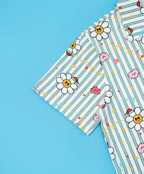 Junior Jolly Smiley Short Sleeves PJ Top & Shorts Set