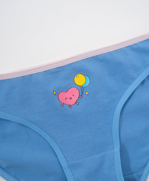 B-Day Party-Yuki & Hattie 5-pack Low Waist Mini Graphic Panties Wonder Box