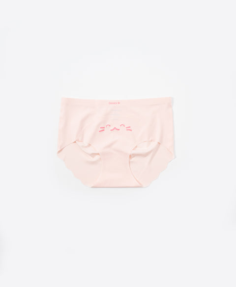Paw & Peek Laminated Seamless No-Show Mid Waist Hipster Panties