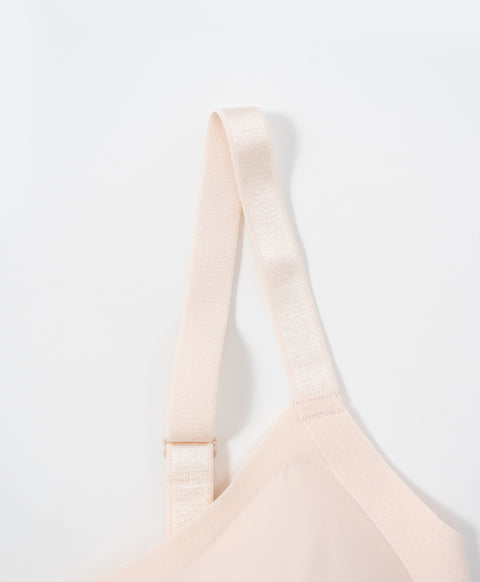 High Coverage Sculpting Side Panel Laminated Wireless Bralette with Back Hooks