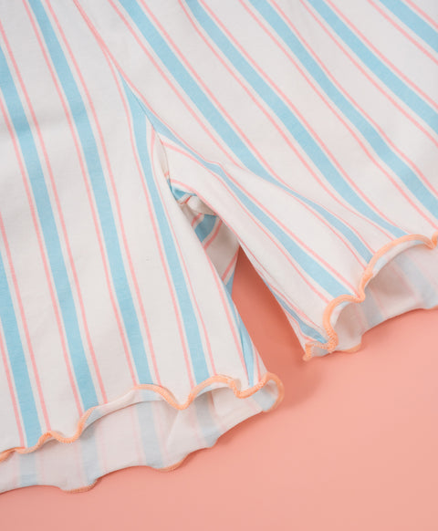 Meow-lloweeen Party Short Sleeves Top and Short Sleep Set