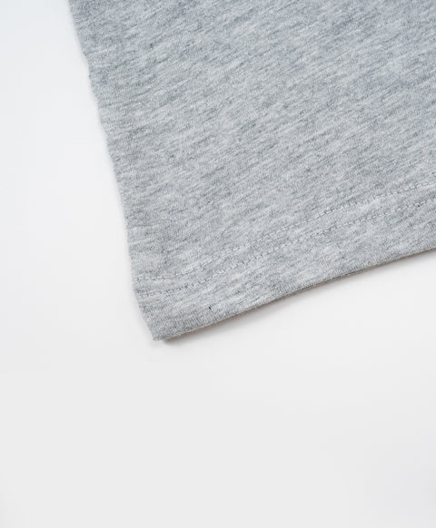 BedMood Cremo & Mello Late Morning Coffee Club Cotton Blend Long Sleeves Top & Shorts Set - Grey