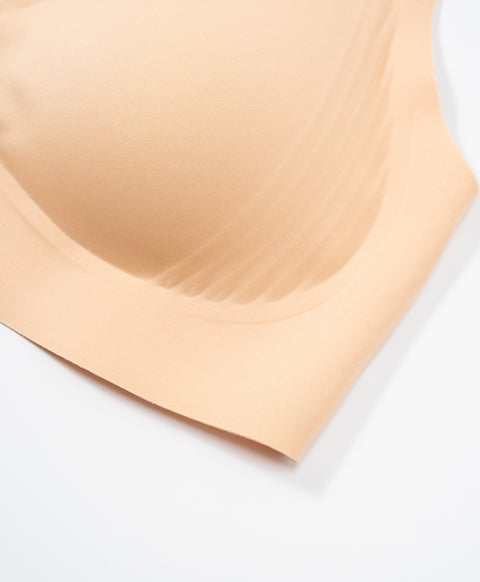 Marshmallow Kiss: Mirror Skin Full Coverage V-Neck Wireless Bra With Adjustable Straps (Fuller Figure) – New & Improved