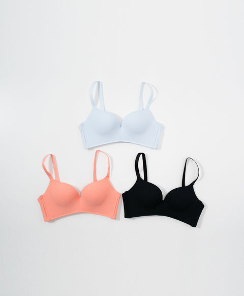 Simply Rib Comfort 3/4Cup Wireless Demi Bra (B Cup)