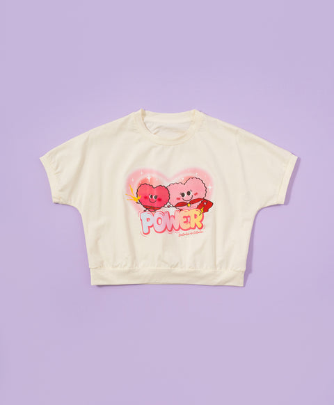 Junior Delulu Power Hearts Short Sleeves Top & Shorts Set