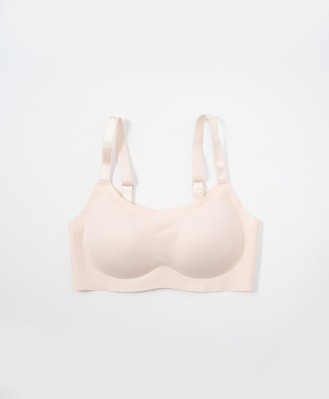 High Coverage Laminated Wireless Bralette with Back Hooks