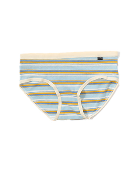 Preppy Stripes Low Waist Midi Ribbed Cotton Panties
