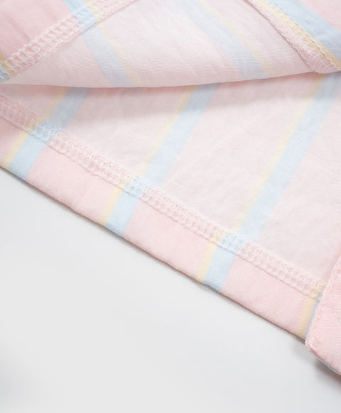 BedMood Mello Not Ignoring You, Just Resting Polyester PJ Short Sleeves Top & Shorts Set - Peach
