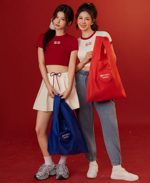 Call Me Lucky Heart Packable Eco Bag