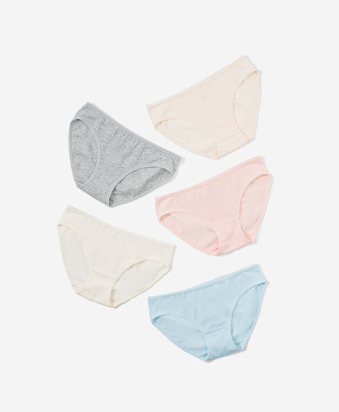 Sunday Morning Low Waist Mini 5pcs Cotton Spandex Pack Panties